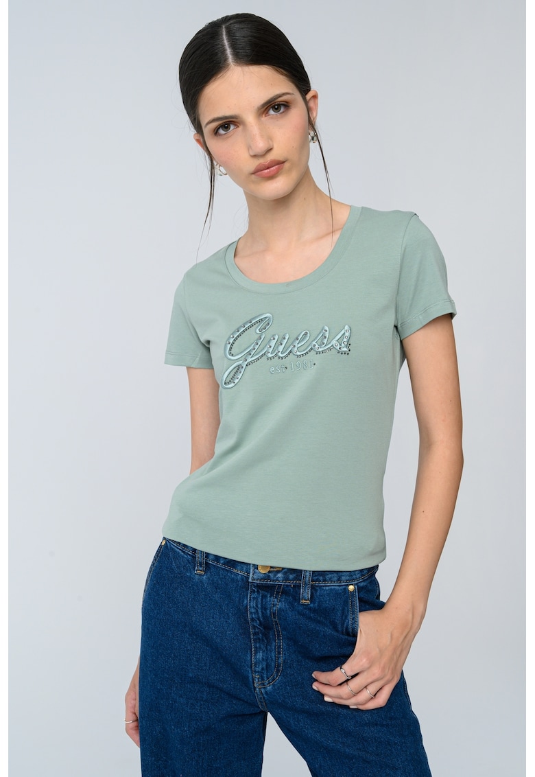 Tricou slim fit cu logo