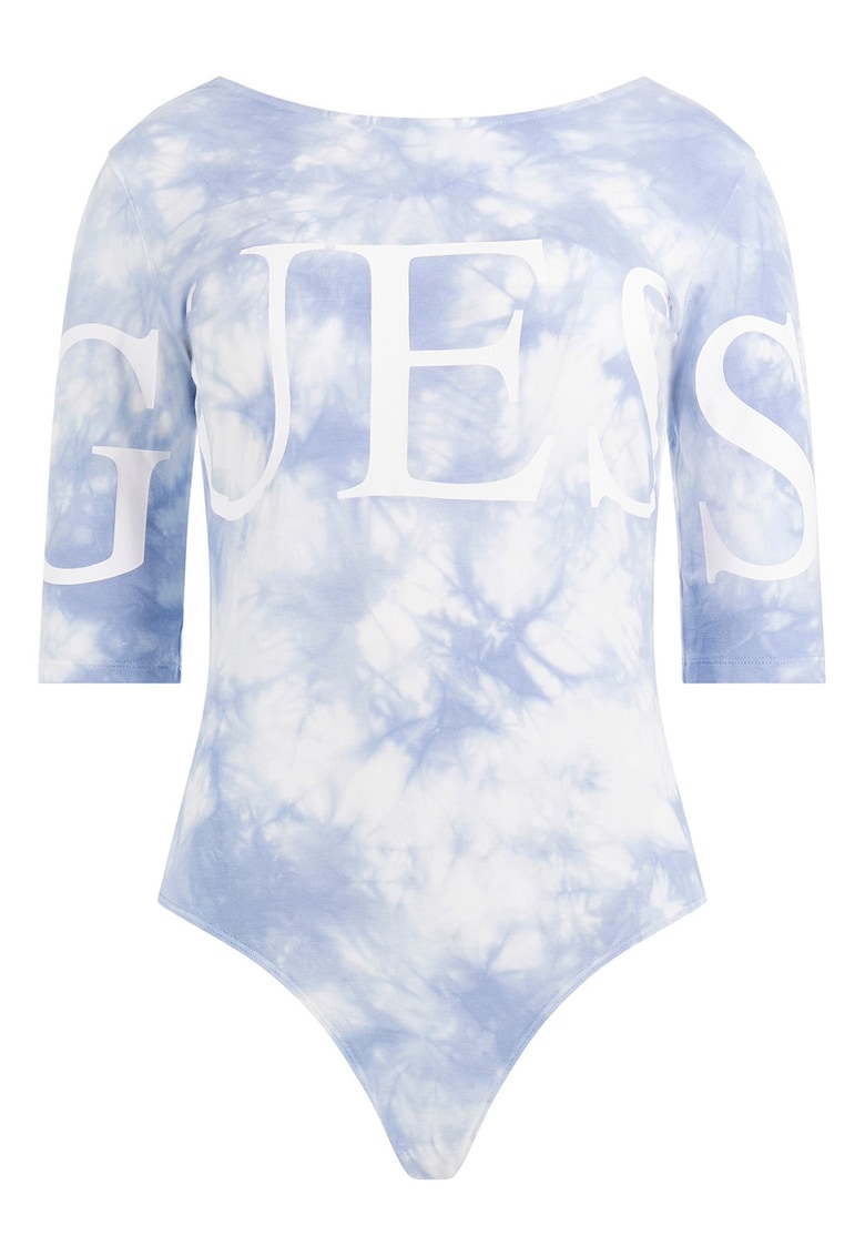 Body din amestec de modal cu model tie-dye si imprimeu logo
