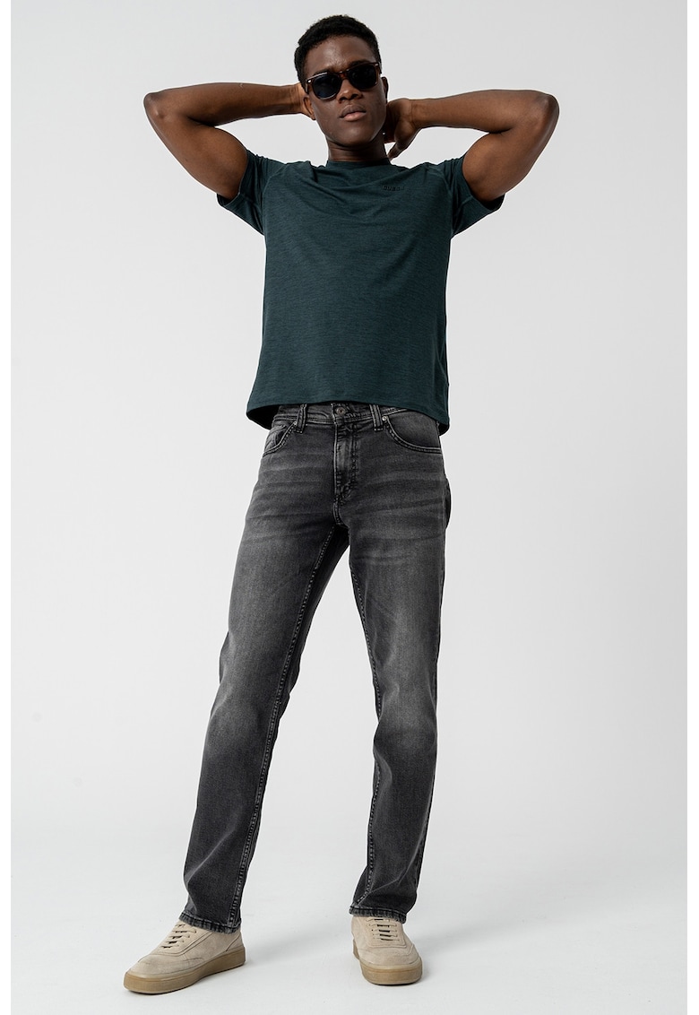 Tricou uni cu croiala slim-fit - Verde englez