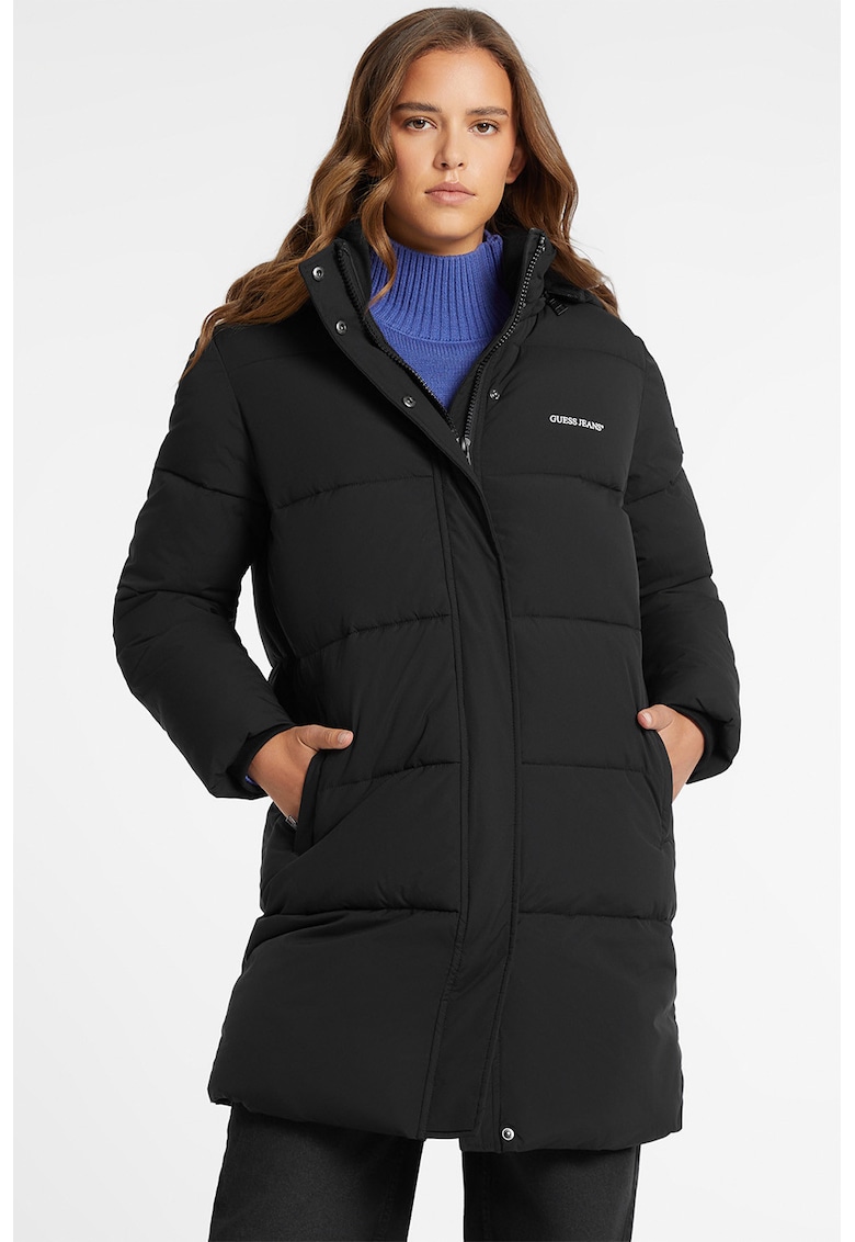 Geaca matlasata bufanta cu vatelina si gluga