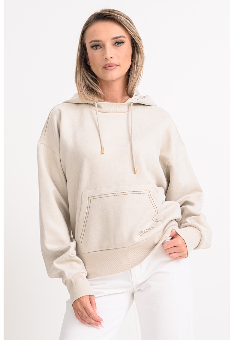 Hanorac catifelat cu aplicatii cu strasuri