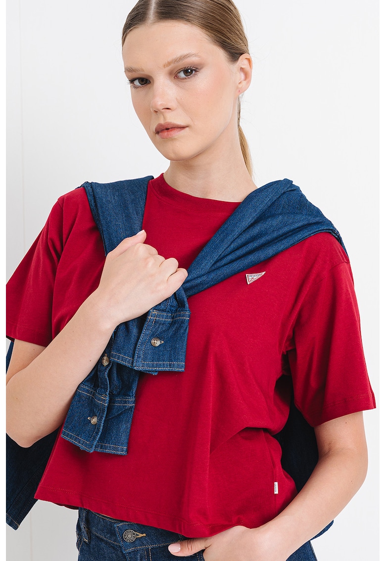 Tricou din bumbac cu detaliu logo Tricou din bumbac cu detaliu logo