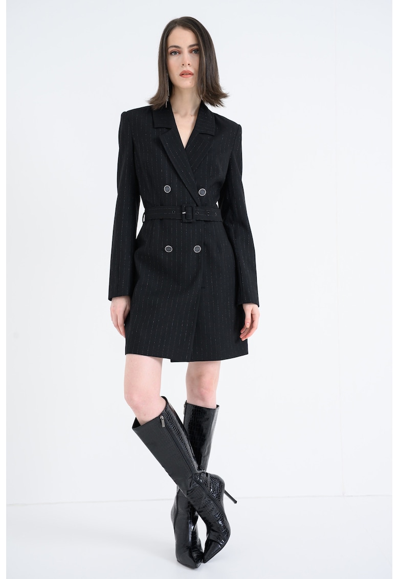 Rochie-sacou mini cu dungi