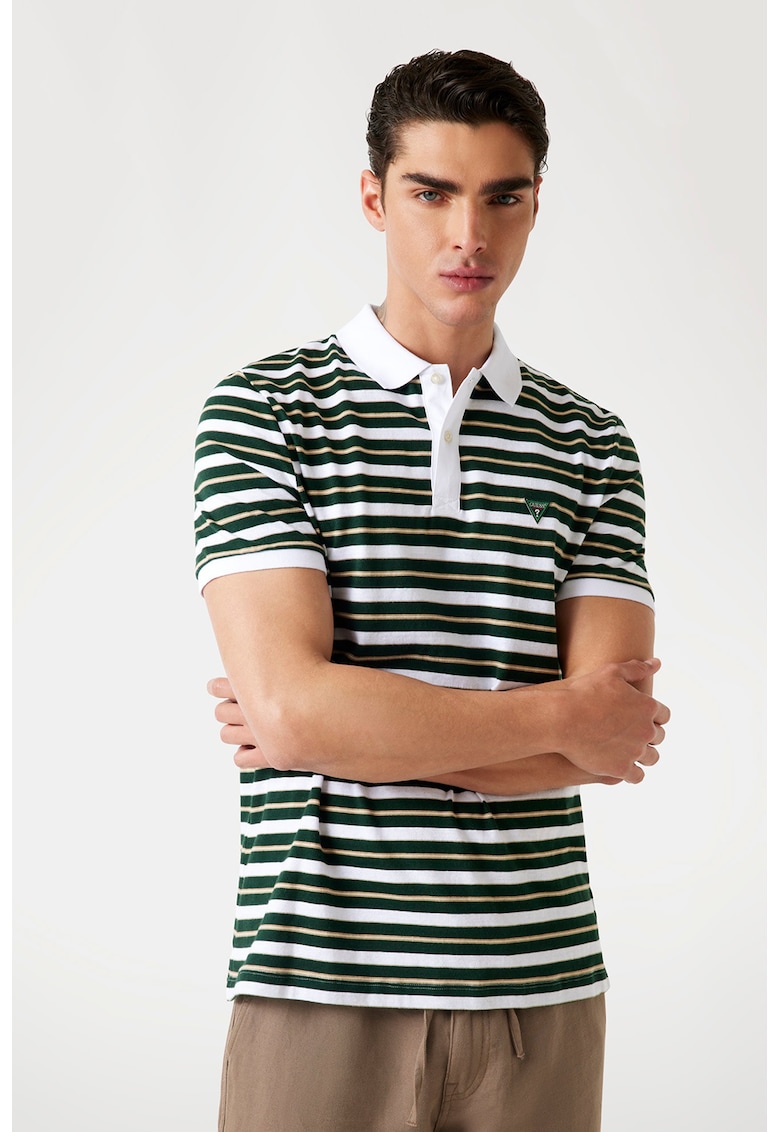 Tricou polo cu model in dungi