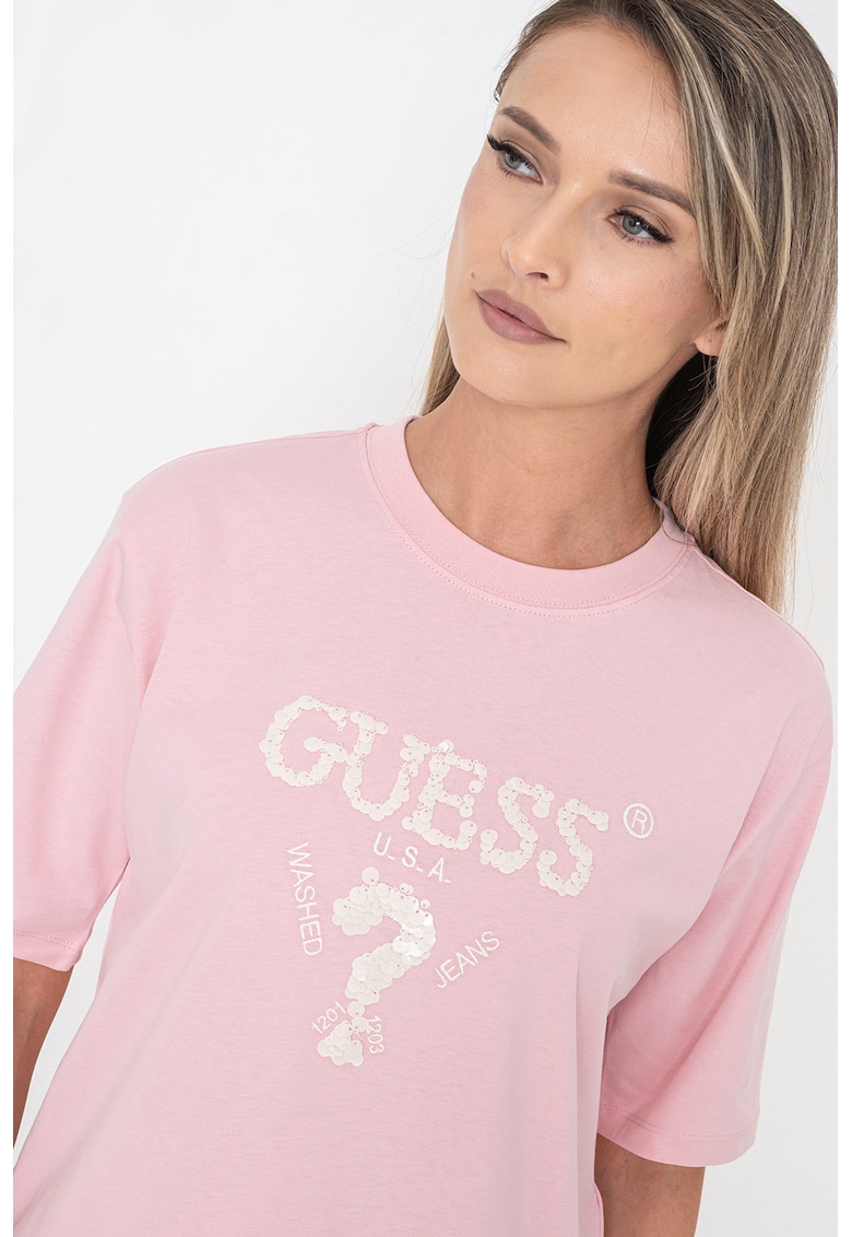 Tricou din bumbac cu paiete pentru antrenament