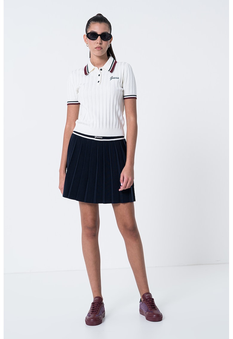 Tricou polo din amestec de lana