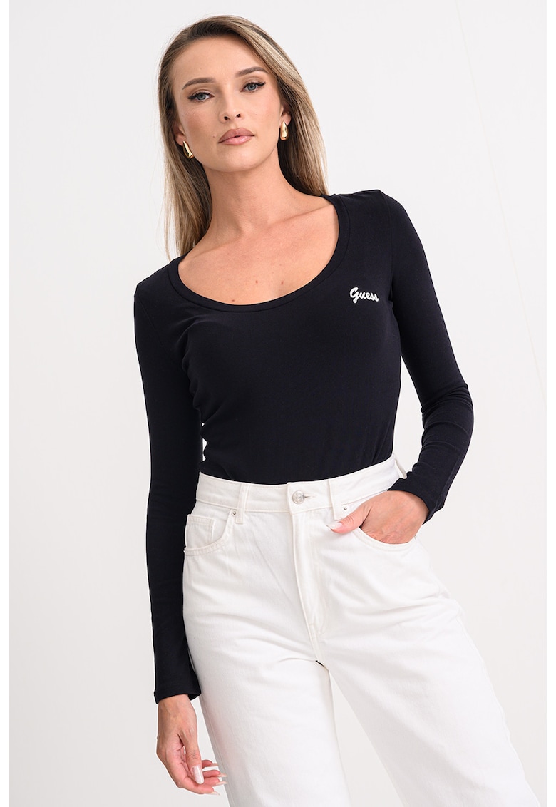 Body slim fit cu maneci lungi