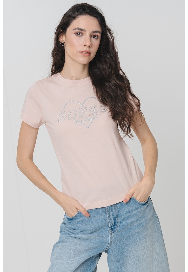 Tricou cu logo din strasuri Tricou cu logo din strasuri
