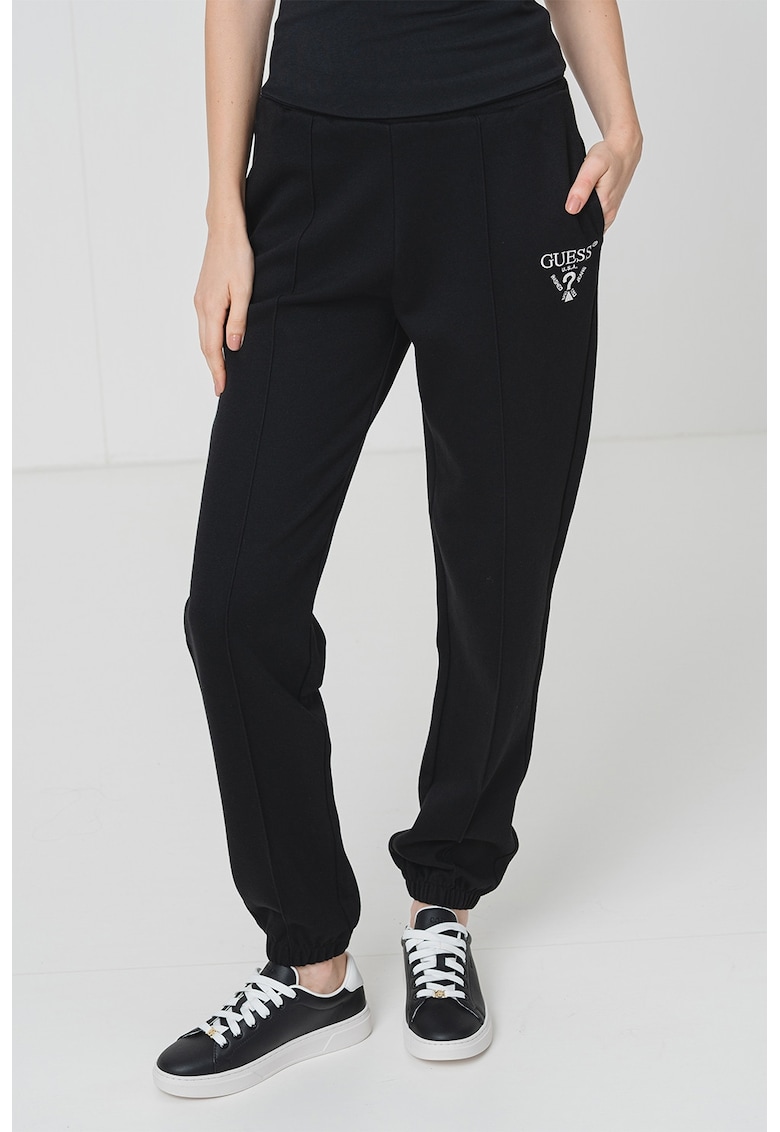 Pantaloni de trening cu logo brodat