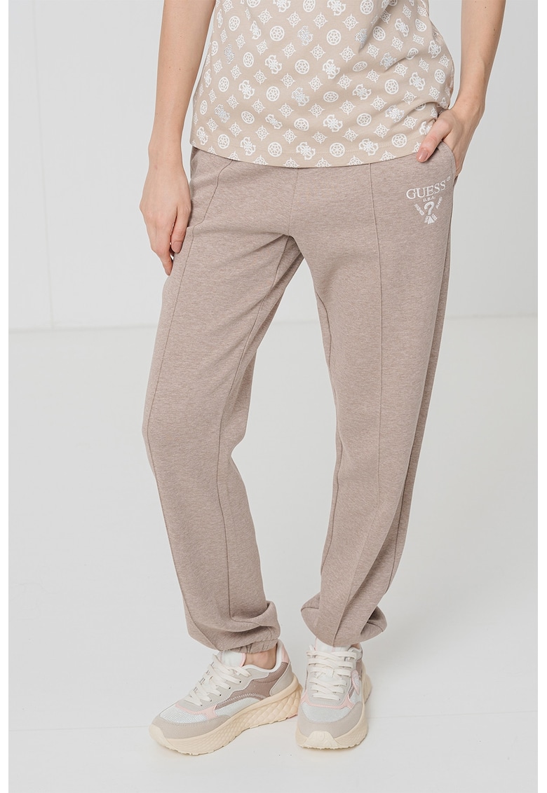 Pantaloni de trening cu logo brodat