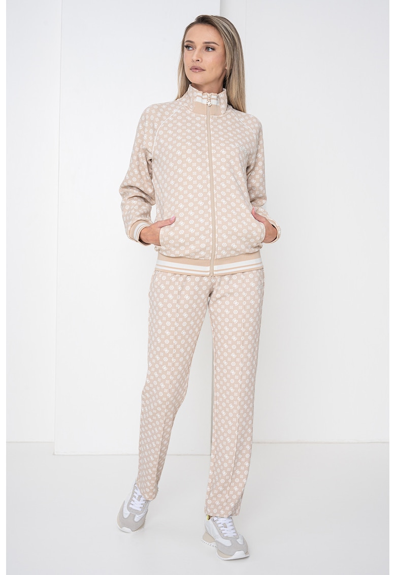 Bluza de trening cu fermoar - guler mediu si monograma