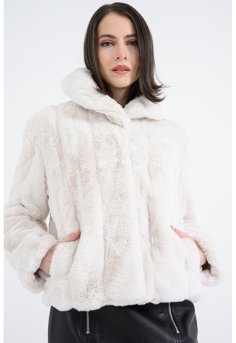 Haina scurta de blana sintetica Sophy