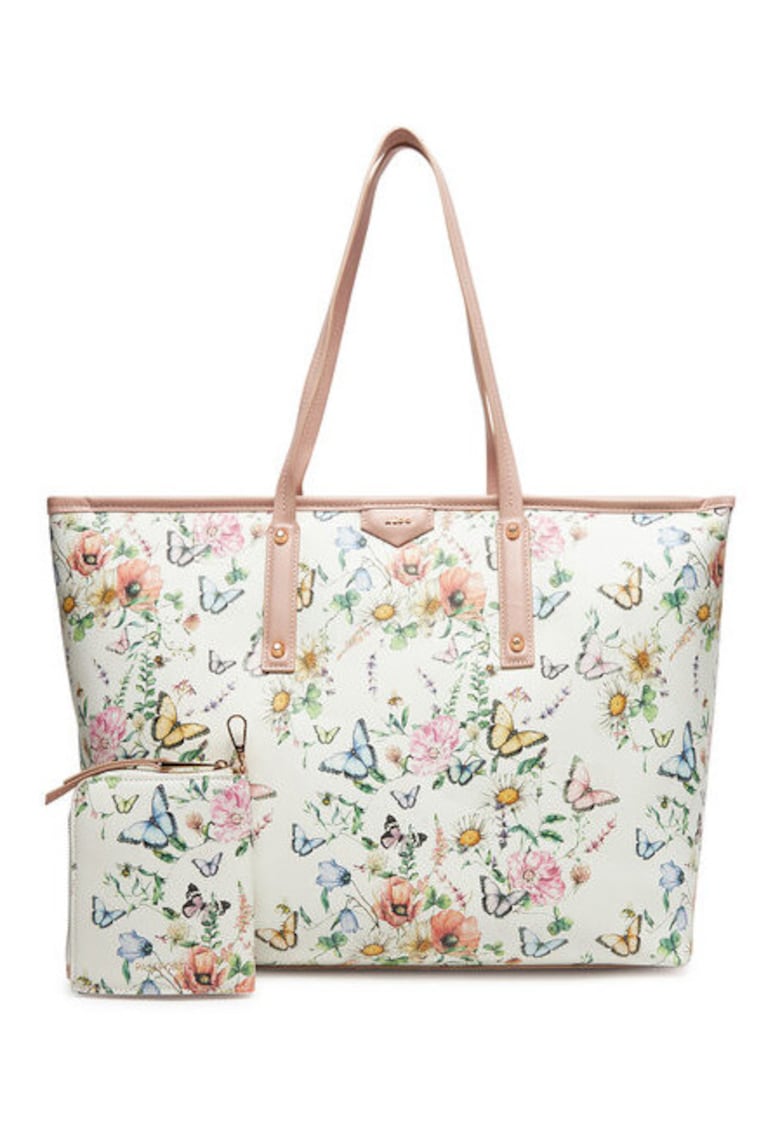 Geanta de dama - Devananna - piele ecologica - 52x49x7cm - un compartiment - curea detasabila - multicolor