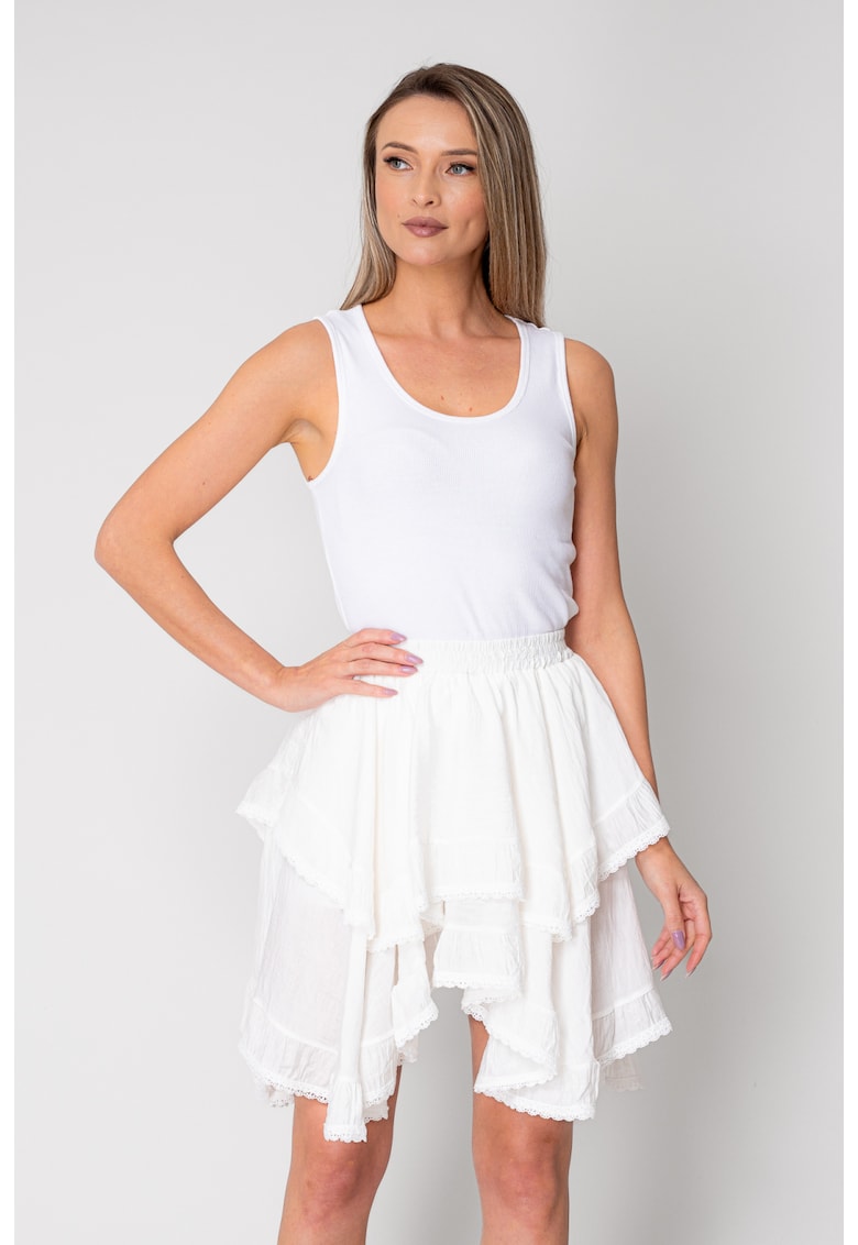 Fusta scurta asimetrica White 16636