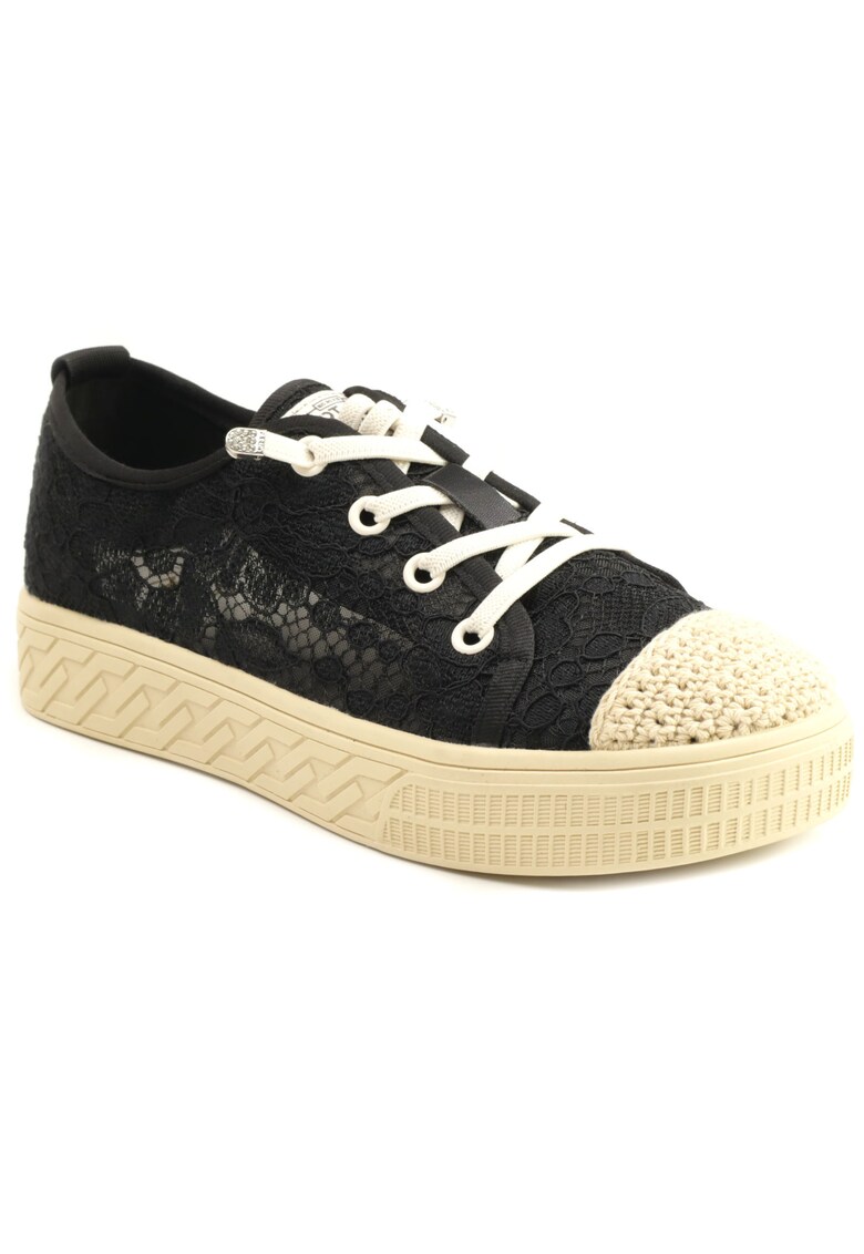 Pantofi dama perforati 23Y209 - Negru