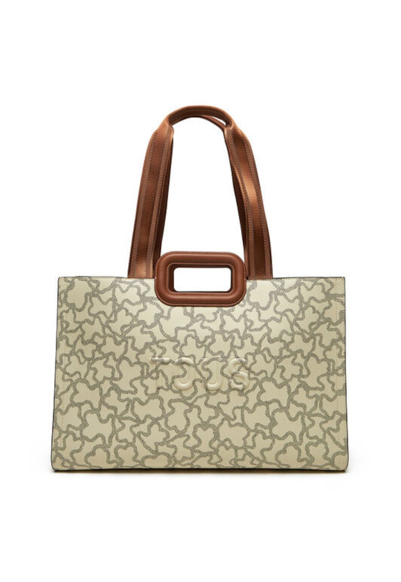 Geanta dama Amaya - bej - dimensiuni 44.5x35x17cm - compartiment mare cu fermoar - One Size