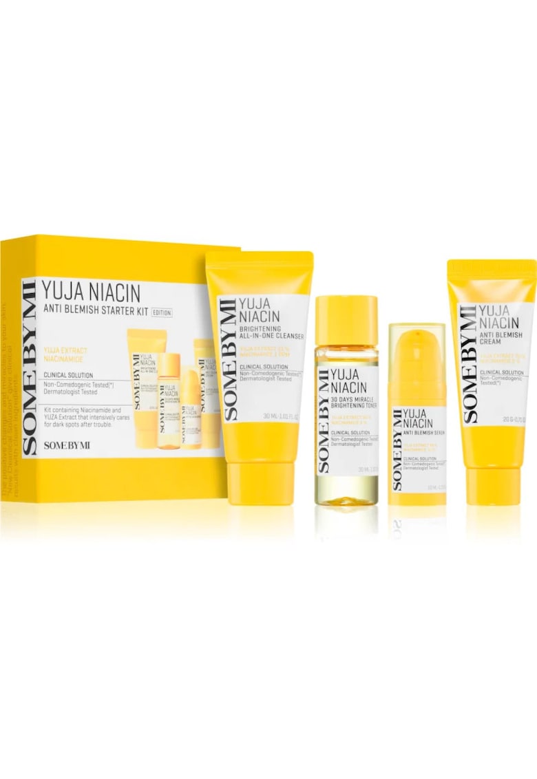 Set anti-imperfectiuni - Yuja Niacin Anti Blemish - 4 produse - Cleanser - Toner - Ser - Crema - 30ml - 30 ml - 10 ml - 20g