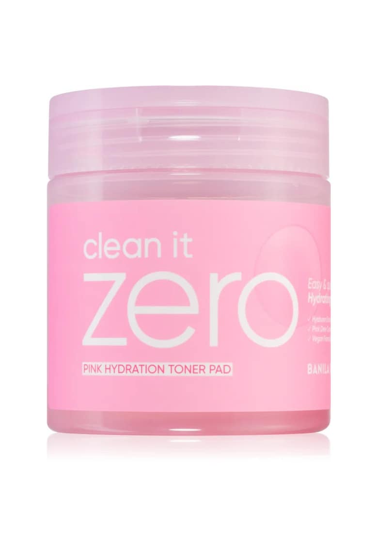 Toner de fata dischete - Clean it Zero Pink Hydrattion Toner Pad - 70 buc