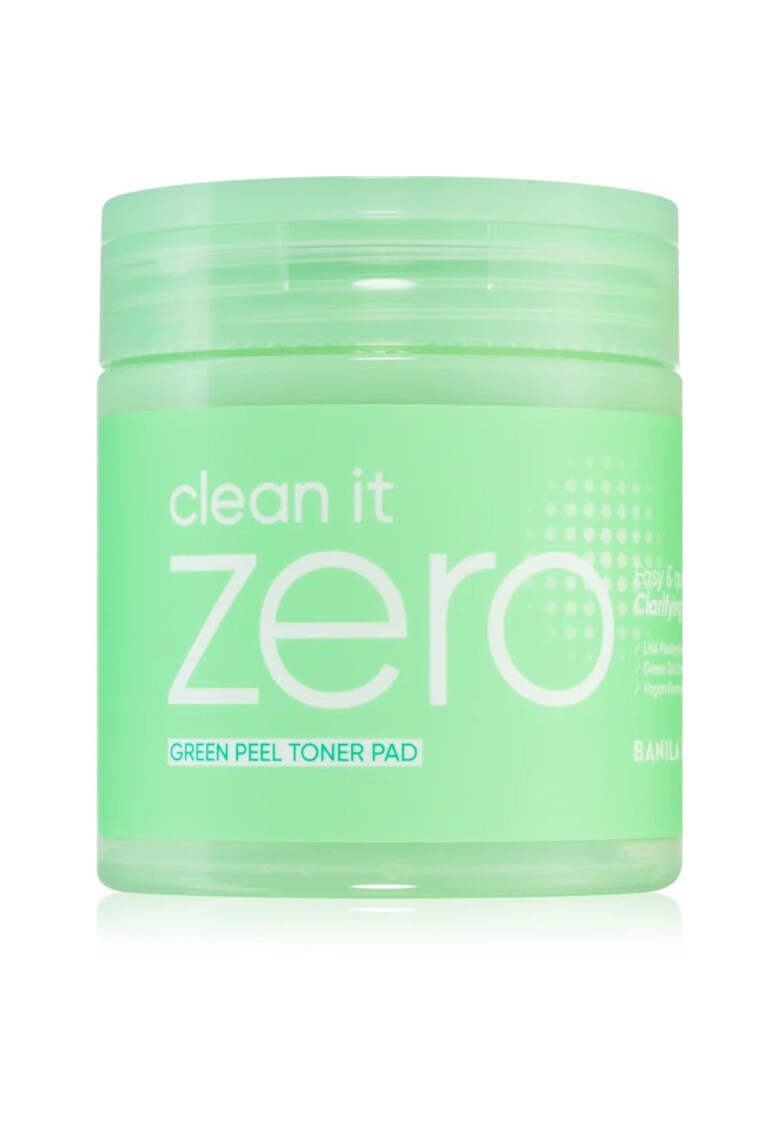 Toner de fata dischete - Clean it Zero Green Peel Toner - 70 buc