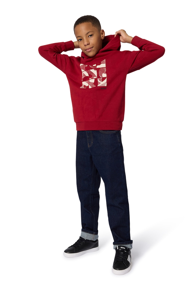 Blugi cu cusaturi contrastante