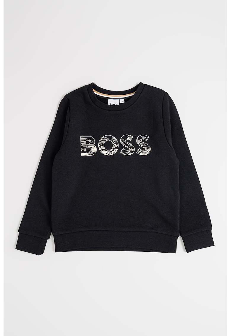 Bluza de trening cu imprimeu logo - Negru/Bej