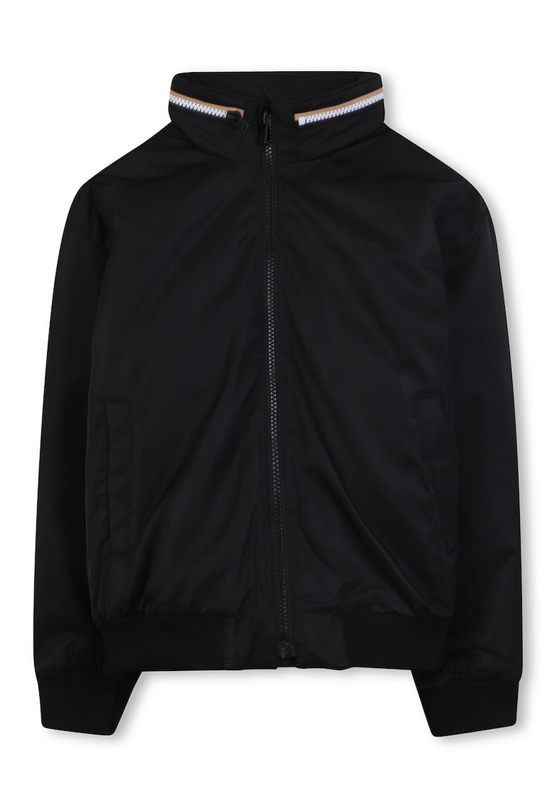 Jacheta cu gluga ascunsa si fermoar