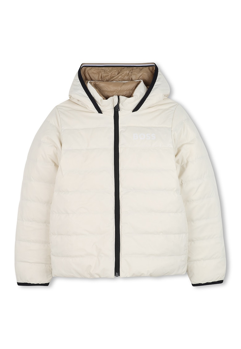 Geaca cu logo si umplutura de puf