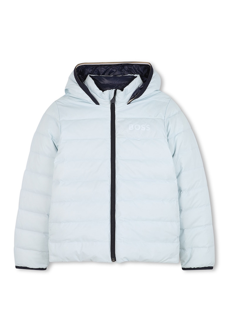 Geaca cu logo si umplutura de puf