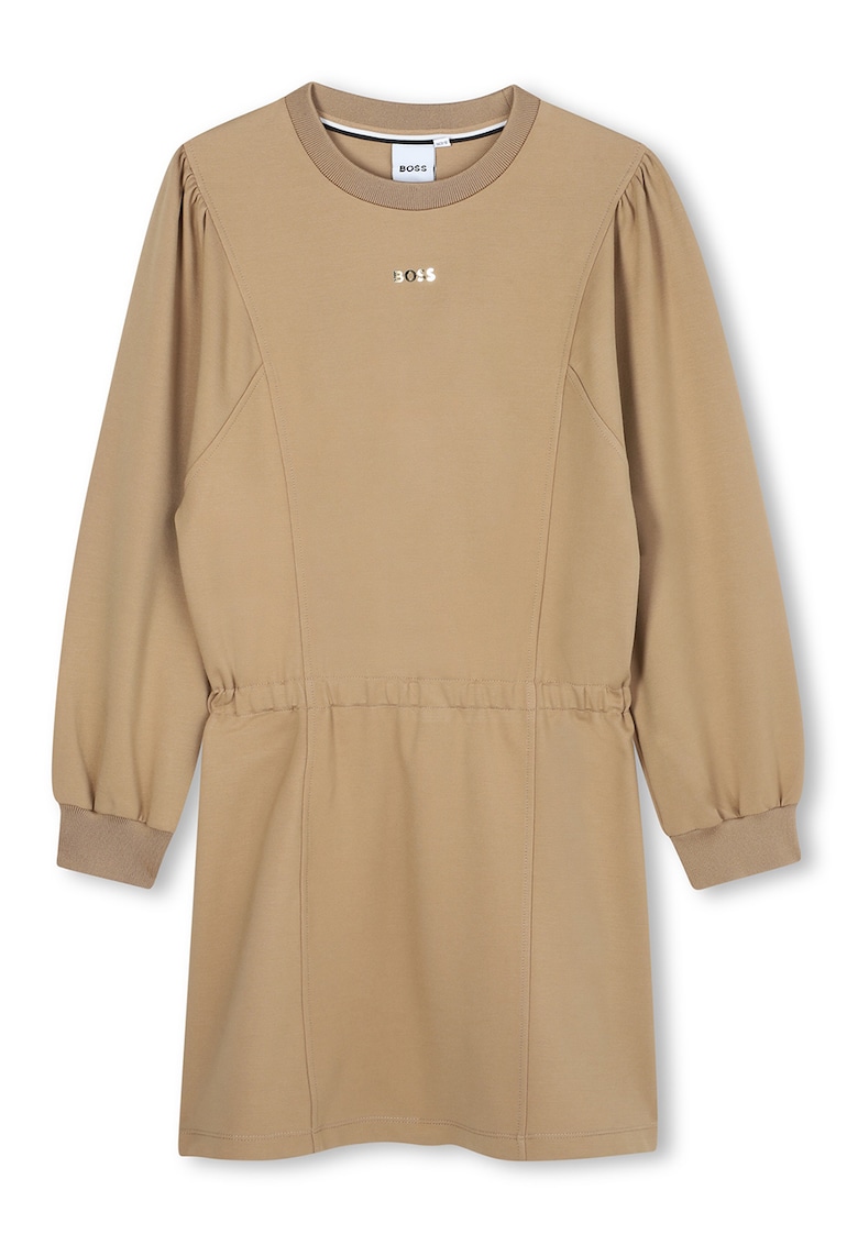 Rochie cu maneci lungi si decolteu la baza gatului