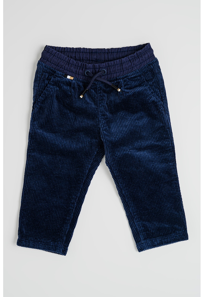 Pantaloni de reiat cu snur - Bleumarin