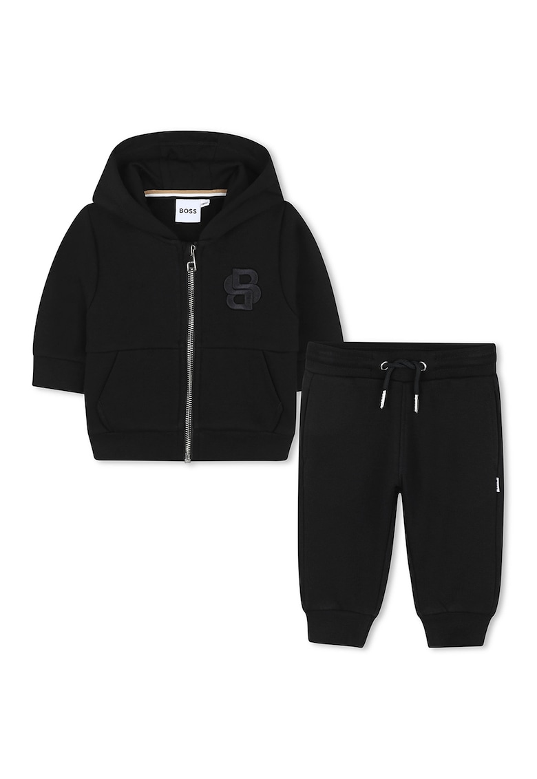 Trening cu pantaloni lungi si fermoar - Negru