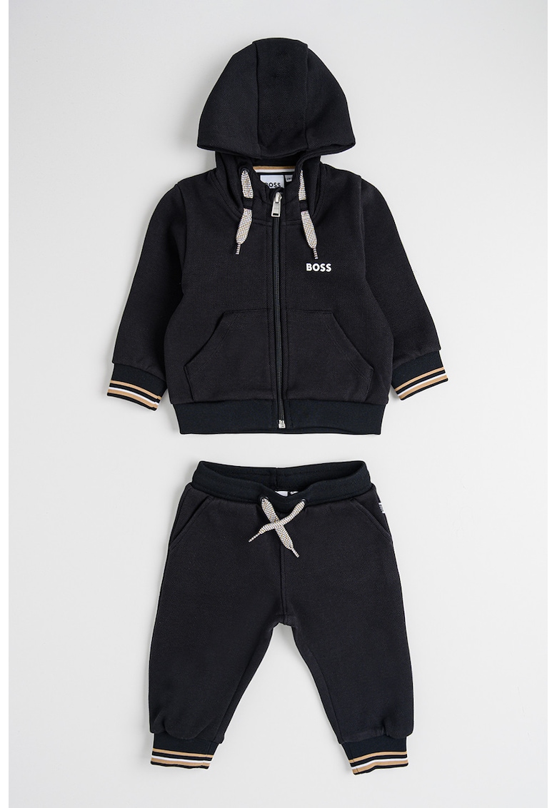 Trening din amestec de bumbac cu logo - Negru stins