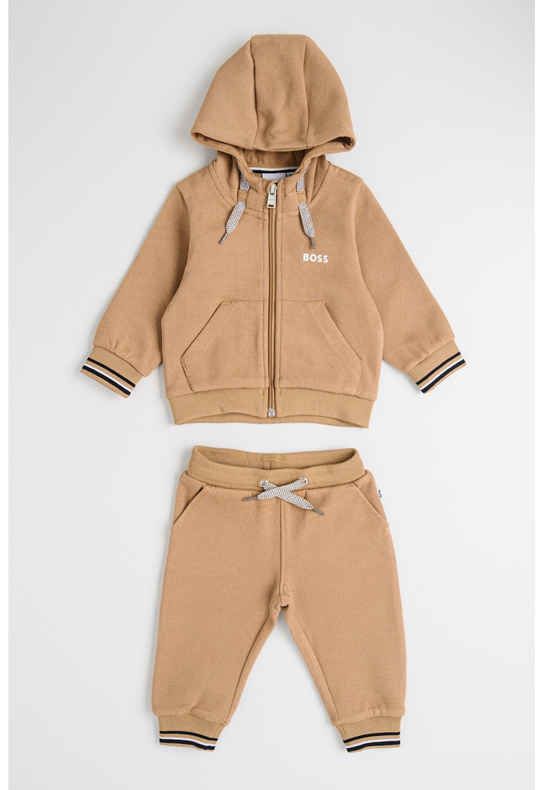 Trening din amestec de bumbac cu logo - Bej