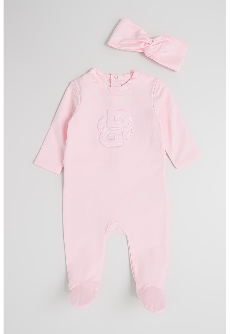 Set de salopeta cu botosei si bentita - 2 piese