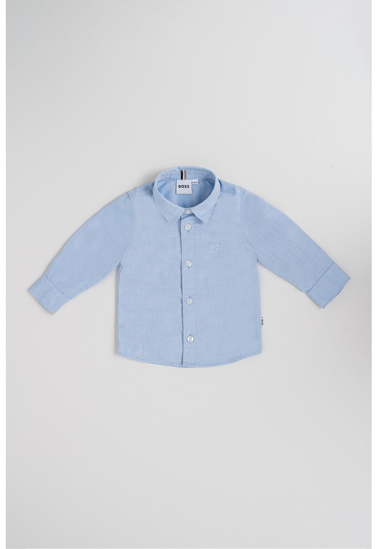 Camasa uni cu broderie logo discreta - Albastru deschis