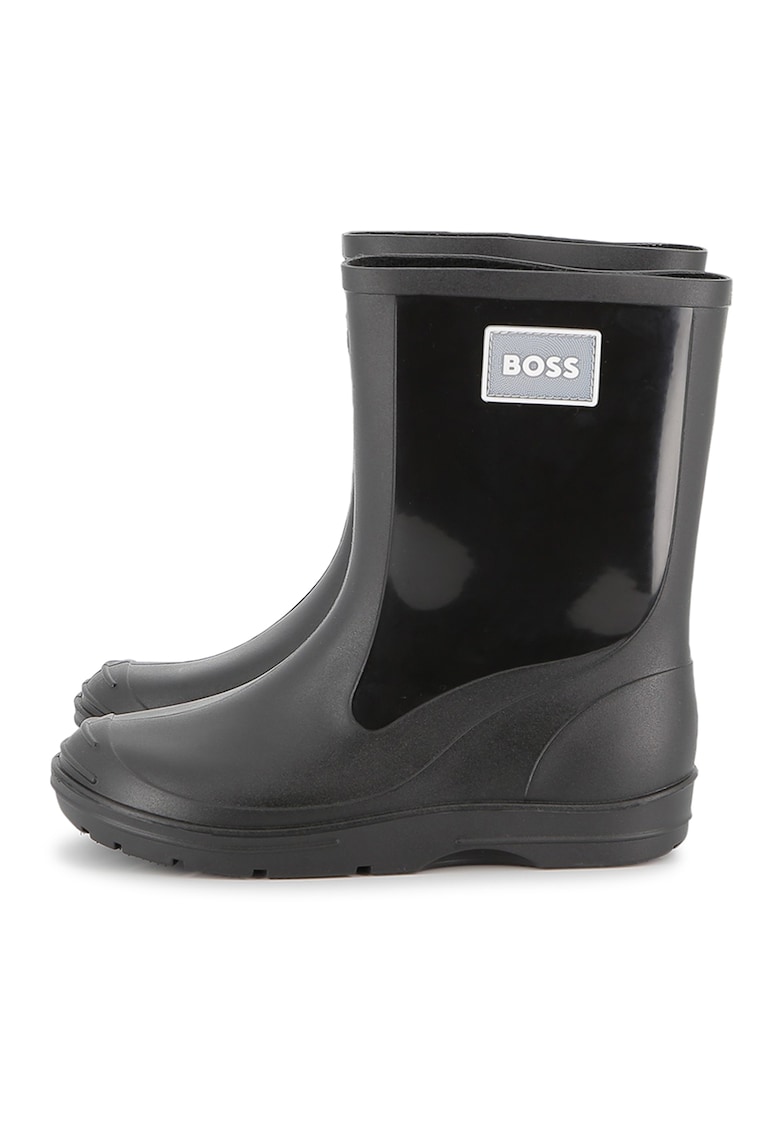 Cizme de cauciuc cu logo contrastant in lateral