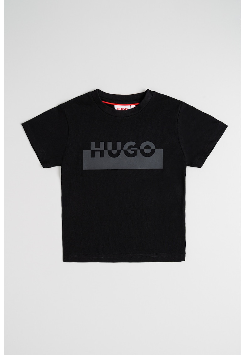 Tricou cu imprimeu logo - Negru/Gri inchis