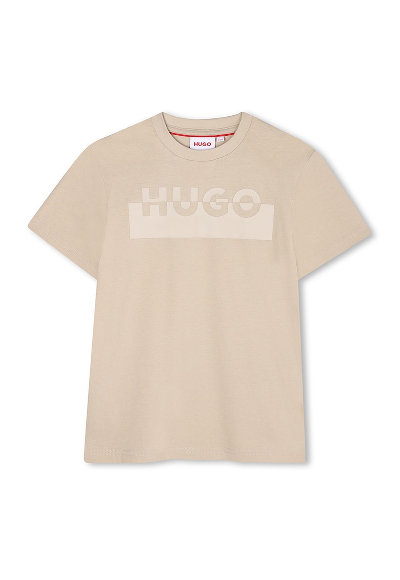 Tricou cu imprimeu logo - Bej/Bej deschis