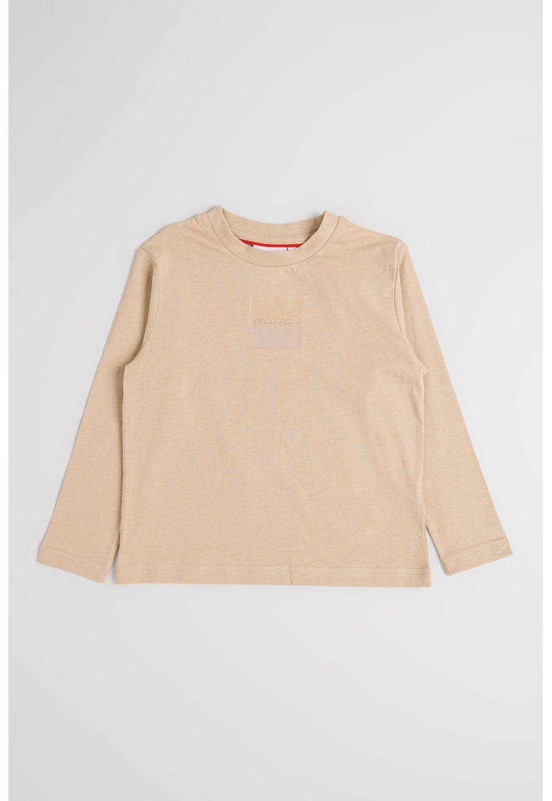Bluza cu imprimeu logo - Maro nisip