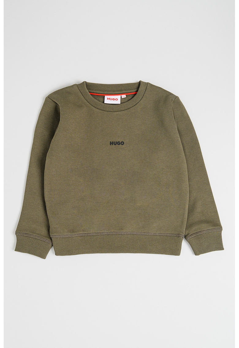 Bluza de trening cu decolteu la baza gatului - Verde inchis