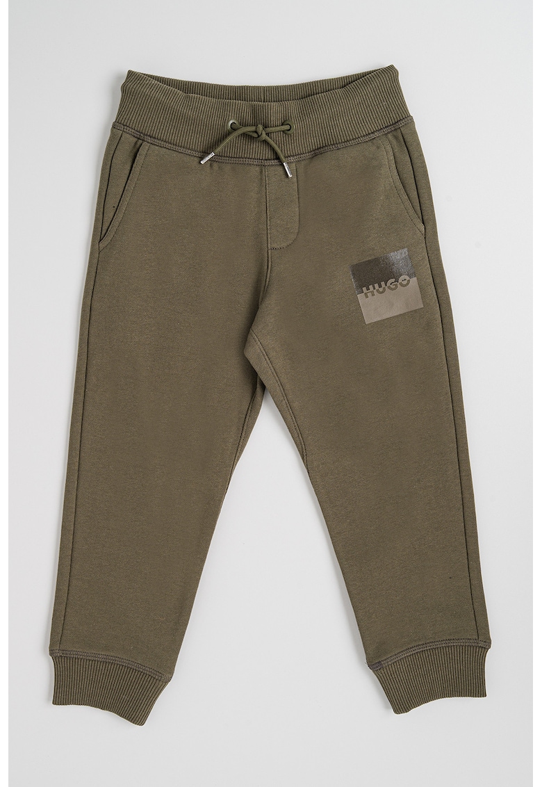 Pantaloni de trening cu talie medie si snur