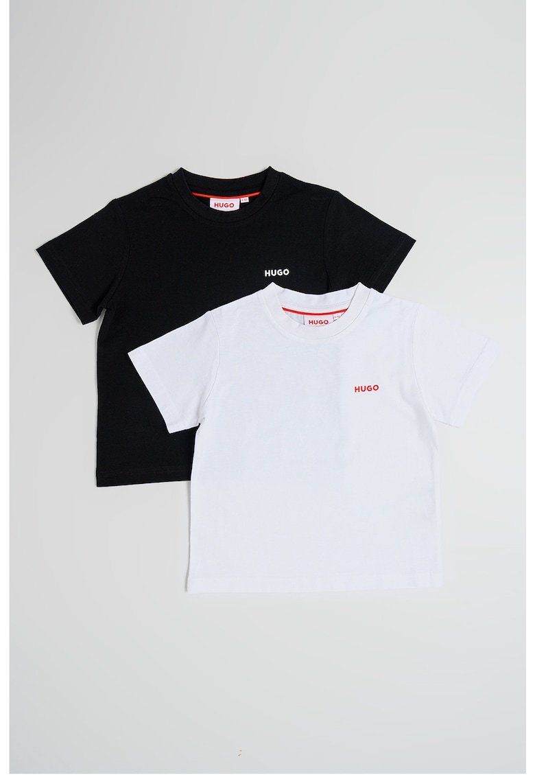 Set de tricouri de bumbac cu decolteu la baza gatului - 2 piese