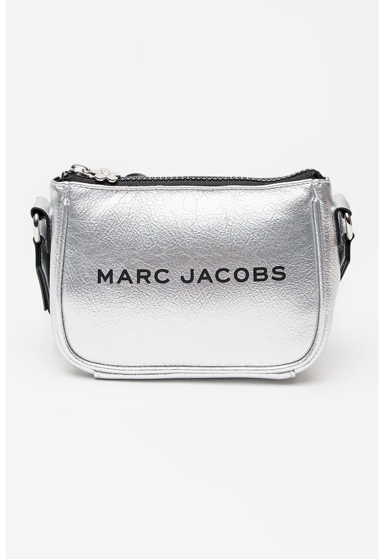 Geanta crossbody de piele ecologica cu aspect metalizat