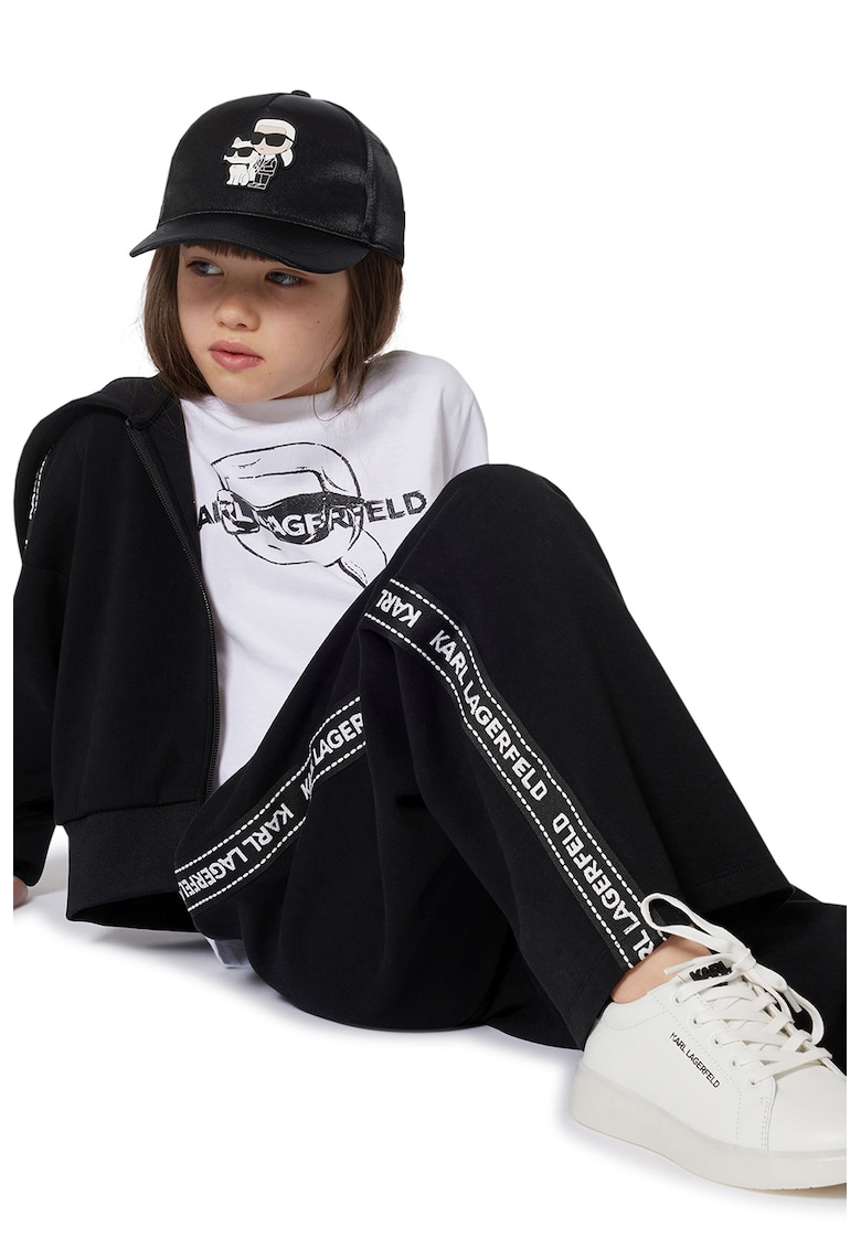 Pantaloni drepti cu logo Pantaloni drepti cu logo