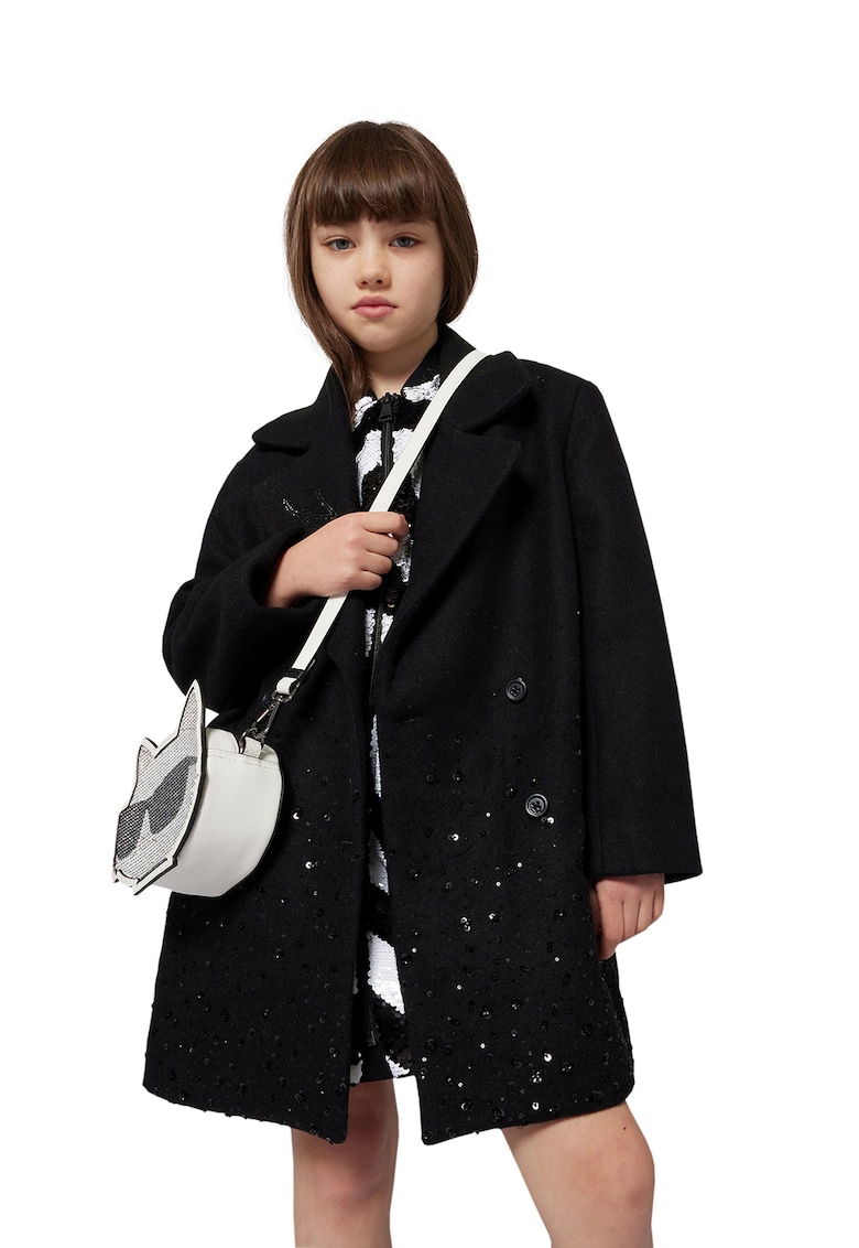 Palton cu aplicatii cu paiete