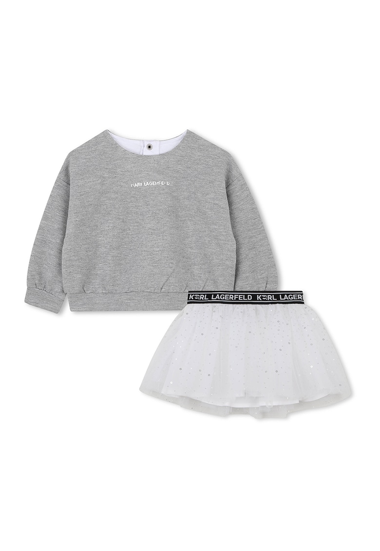 Set de bluza de trening si fusta din tul cu logo