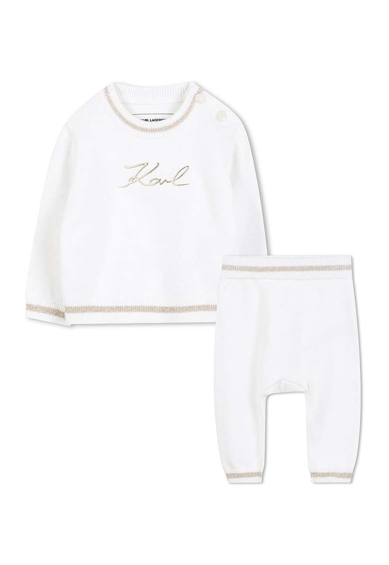 Set de bluza de trening si pantaloni din bumbac si casmir