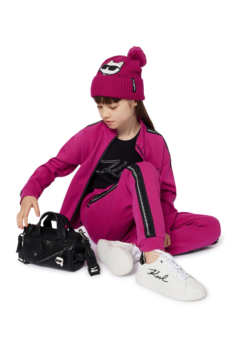 Tricou din bumbac si modal cu decolteu la baza gatului - Negru/Argintiu