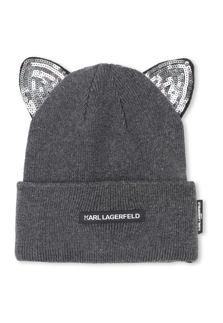 Caciula din amestec de bumbac cu logo