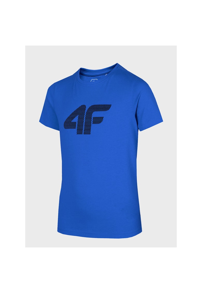 Tricou copii model L24 TTSHM1115 - albastru - bumbac - croiala regulata - imprimeu la moda